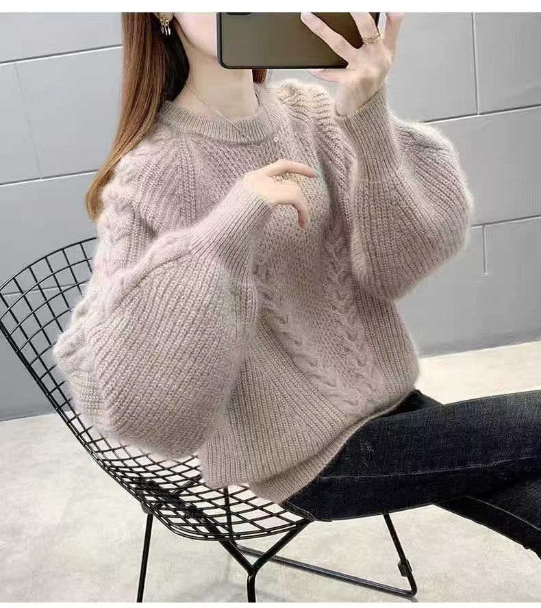 常规长袖针织圆领衫宽松毛衣（非图片款 直播间下单）