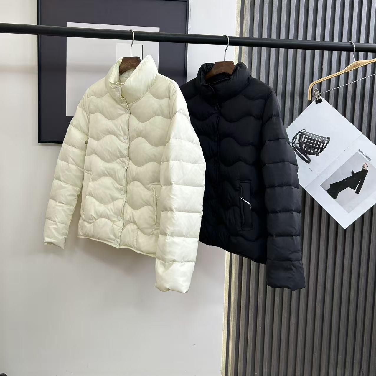 冬季立领单排扣轻薄款鹅绒服Y941