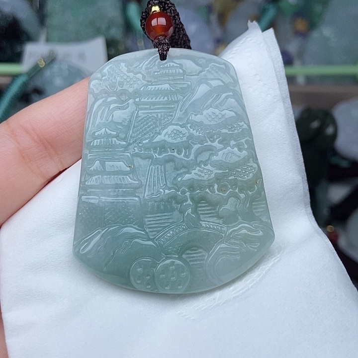 垄***行翡翠未镶嵌颈饰翡翠