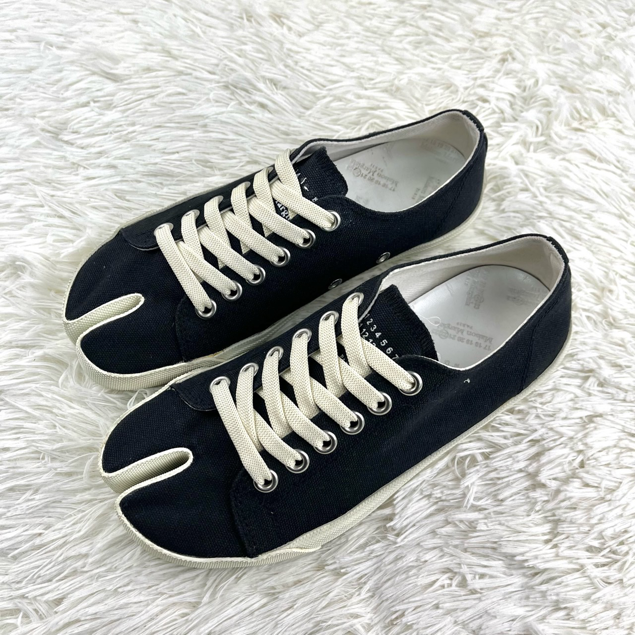 99新 Maison Margiela/梅森马吉拉 Tabi分趾休闲鞋黑37码12085435