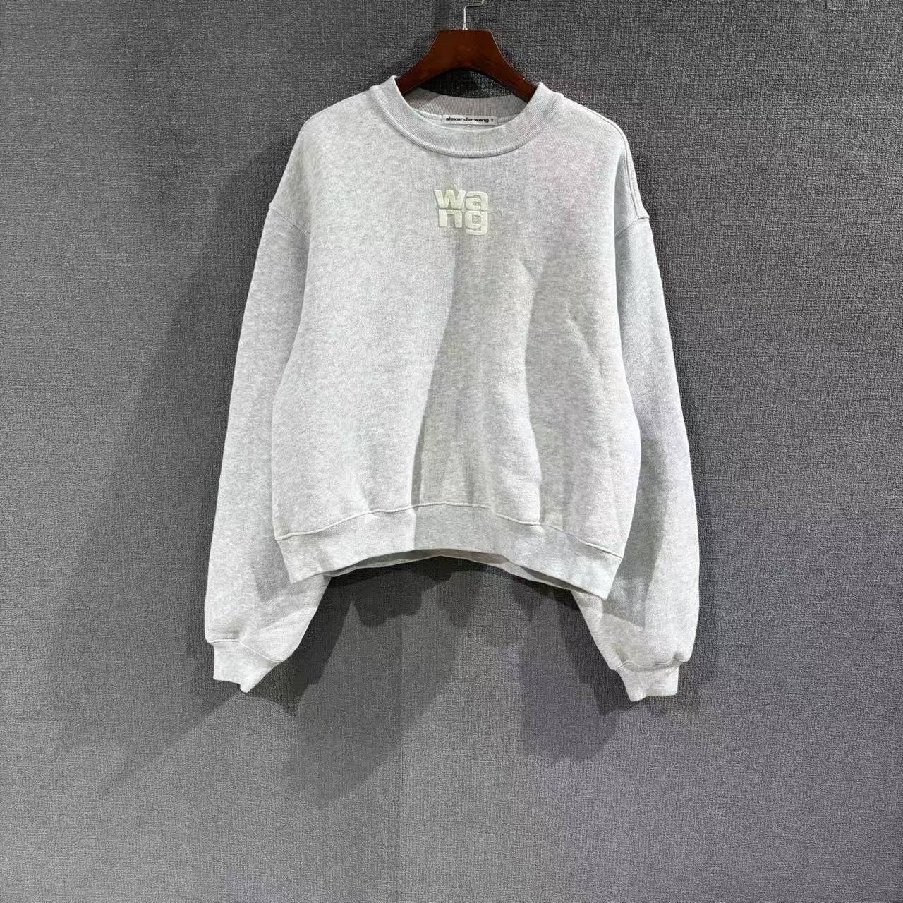 未使用 ALEXANDER WANG (pm)字母印花灰色卫衣 全新xs码/5664