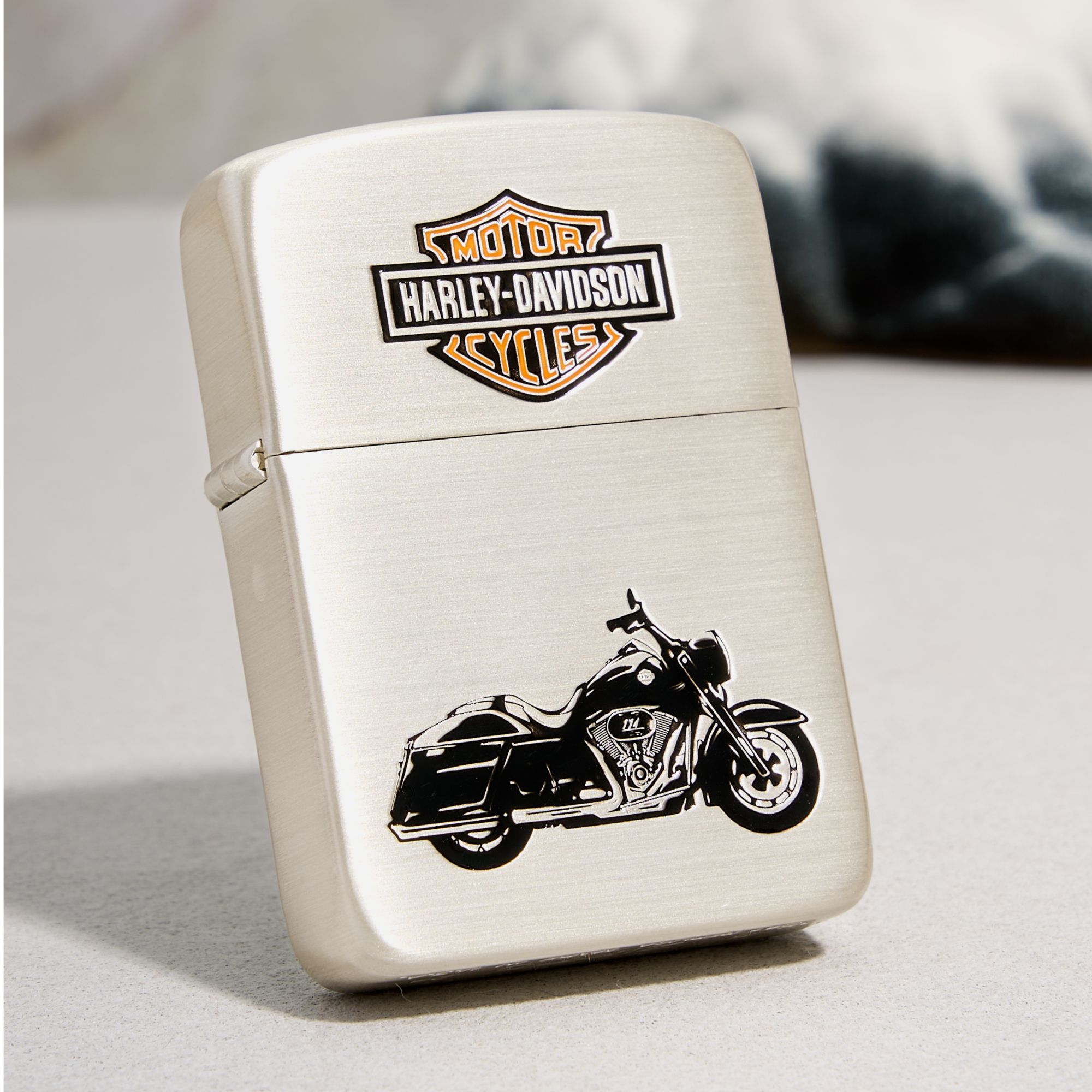 ZIPPO/之宝打火机 1941哈雷摩托镀银珐琅彩zippo打火机情人节DYJ1