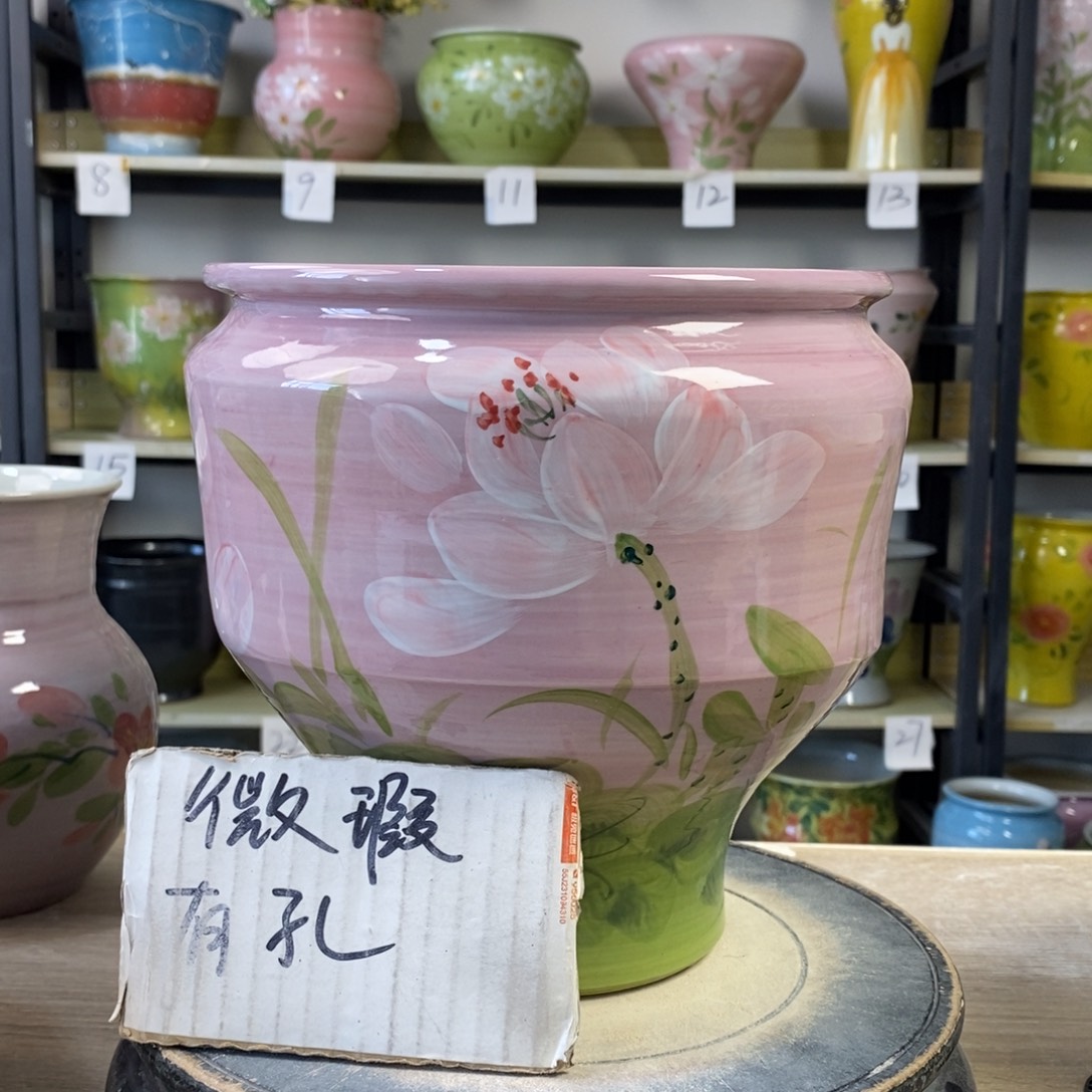 景德镇手工手绘陶瓷花盆