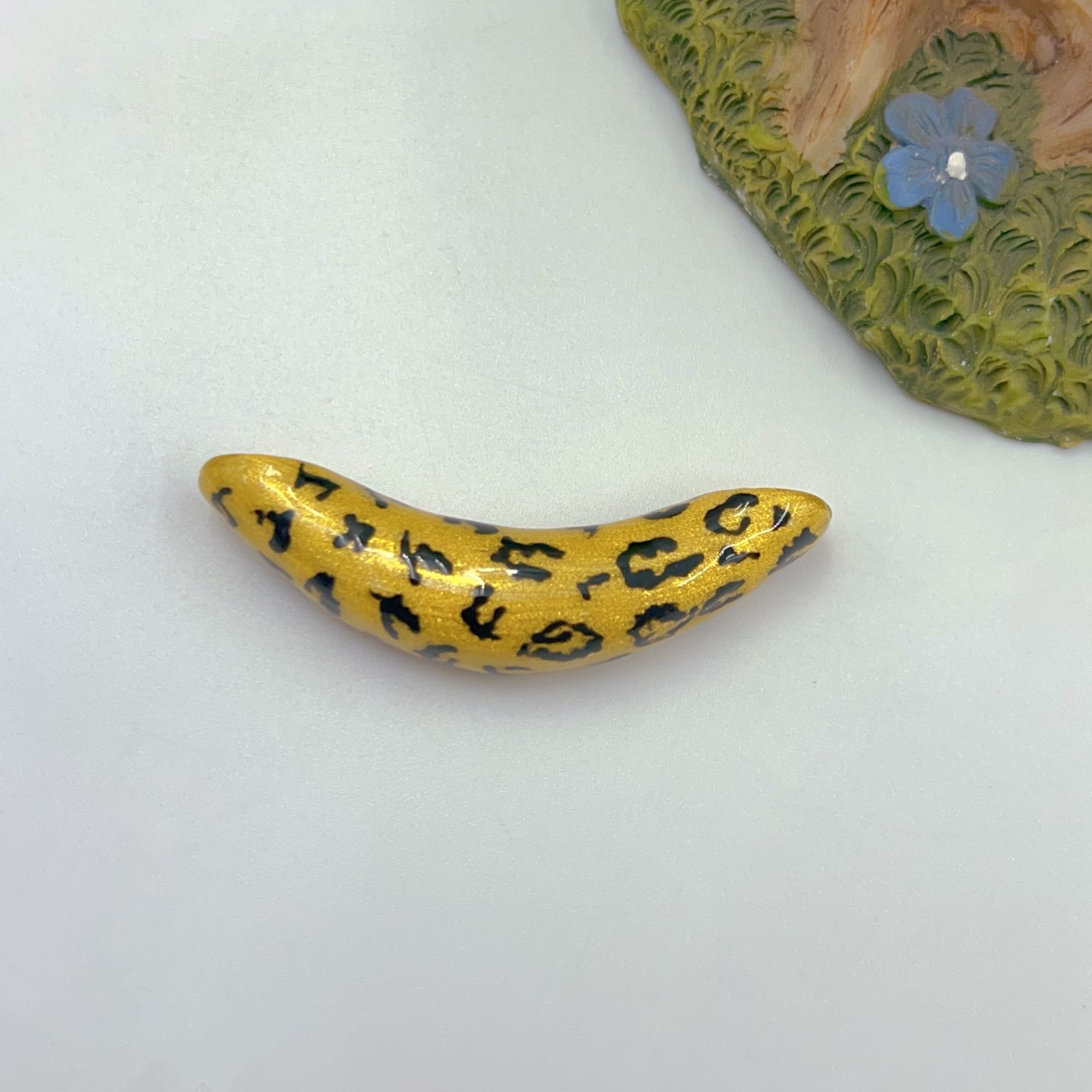 足金999 豹纹弯管吊坠 5D黄金A4