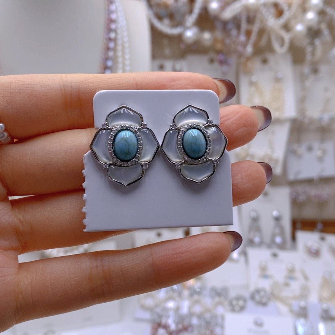 颈饰银S925镶嵌淡水珍珠玉