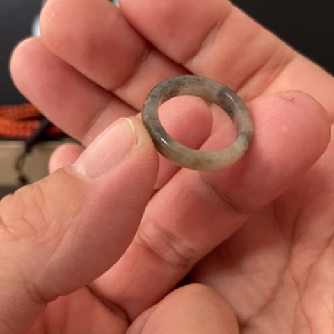 翡翠戒圈未镶嵌圈口17