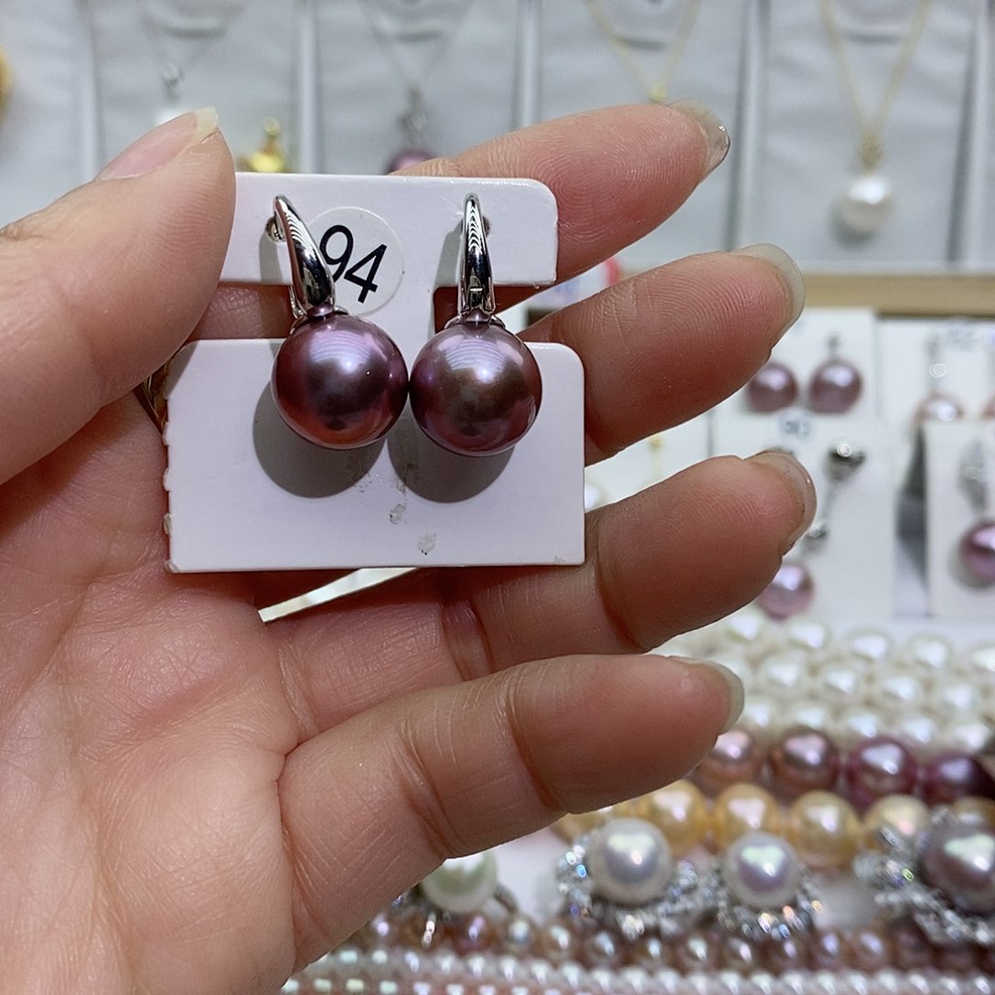 淡水珍珠吊坠(赠链)银S925镶嵌兰*?