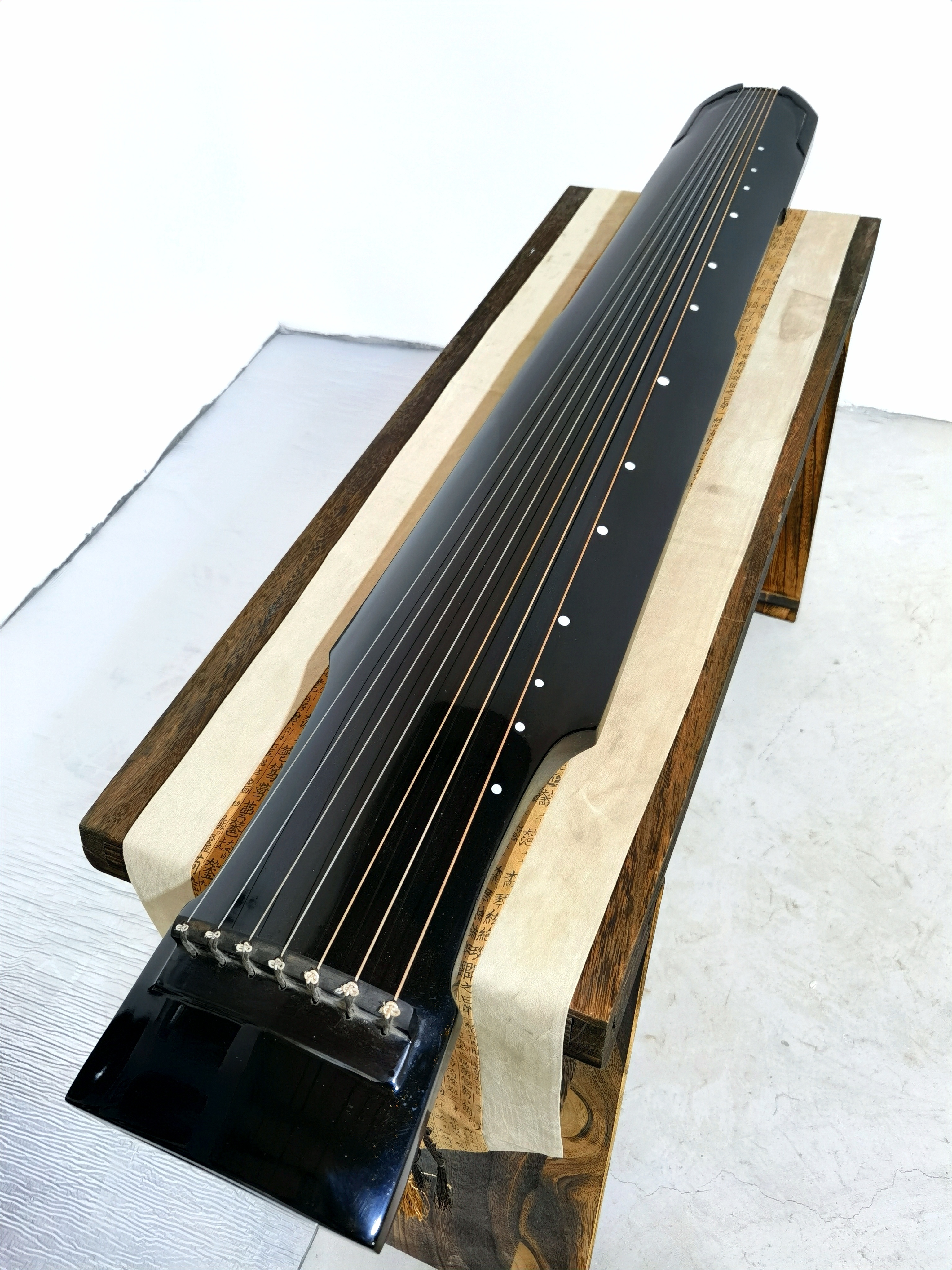 仲尼式杉木古琴黑色生漆髹漆工艺初学演奏级儿童成人仲尼式古琴