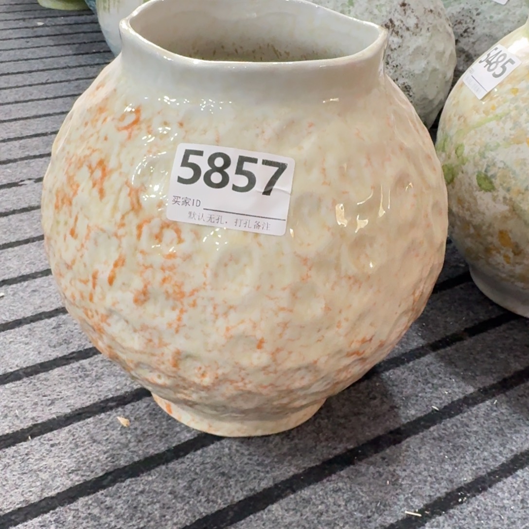 迎***.摆件陶景德镇高温花瓶编码5857高27口14默认无孔