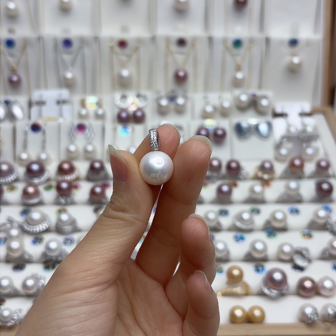 淡水珍珠颈饰银S925镶嵌