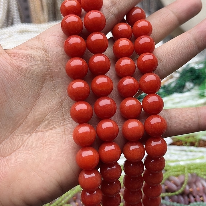 玛瑙/玉髓未镶嵌珠宝半成品一条12mm左右