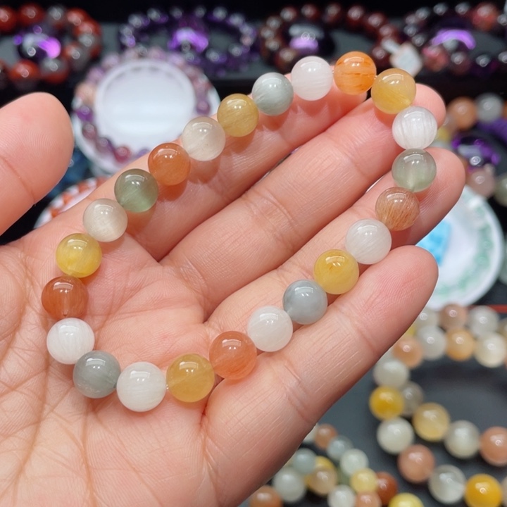 水晶手链未镶嵌兔毛手链