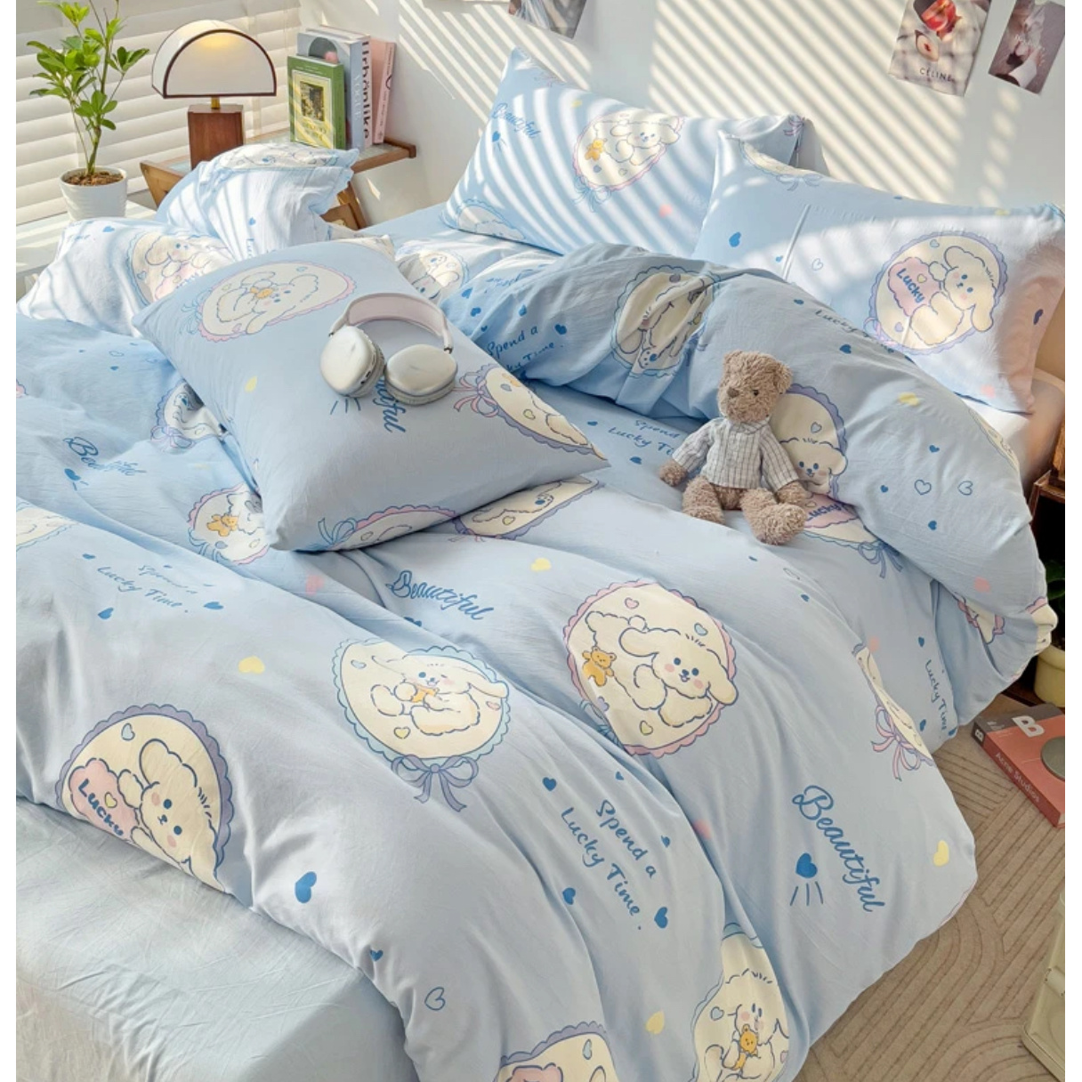 【欢乐狗狗】爆版卡通 2.2/2.4 双人棉被罩 7*7