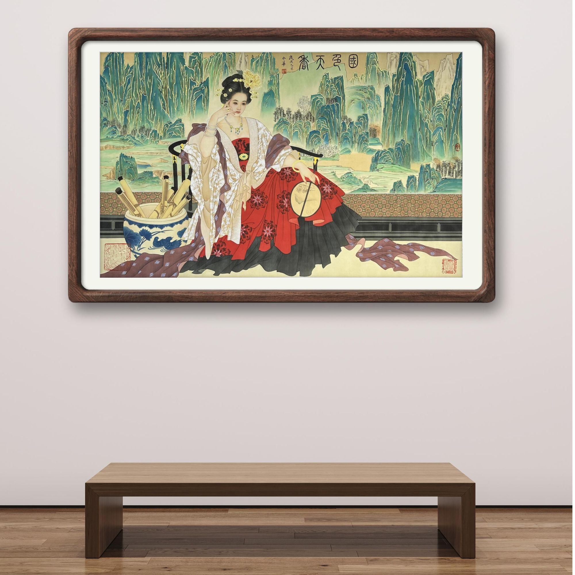 房本华老师作品《国色天香》托底无框