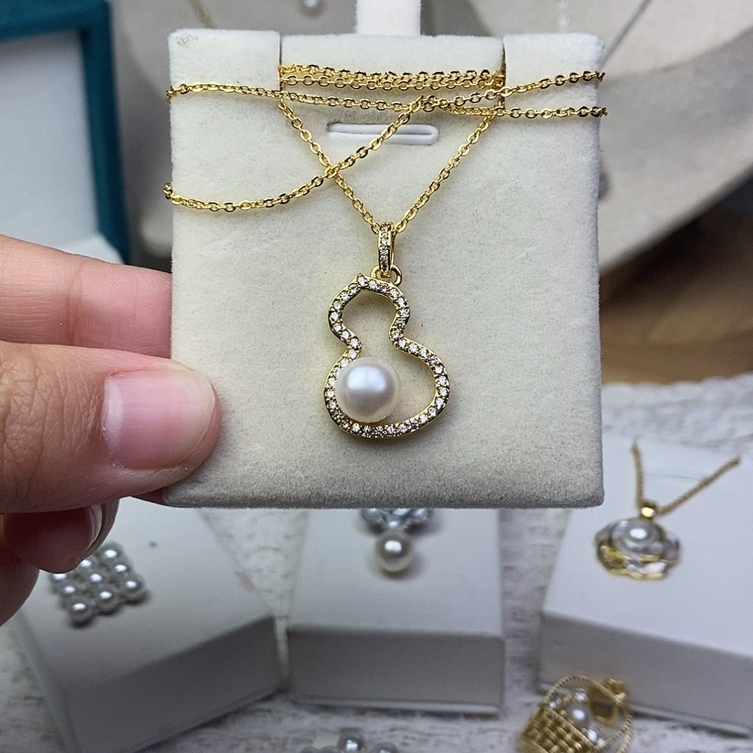 淡水珍珠耳饰银S925镶嵌