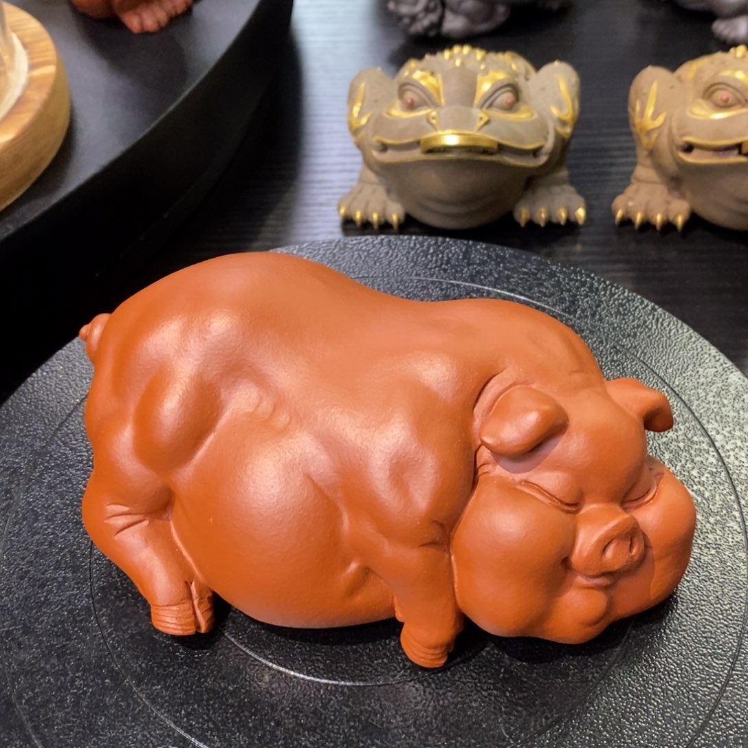 【闪购商品】紫砂茶宠吃饱了就睡 岁月静好无所谓