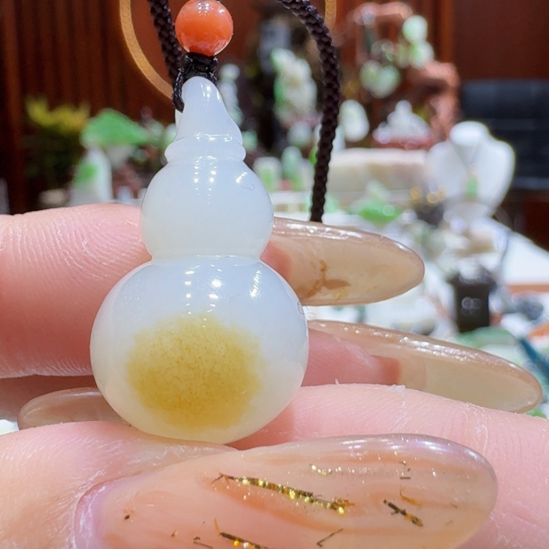 和田玉糖白葫芦未镶嵌