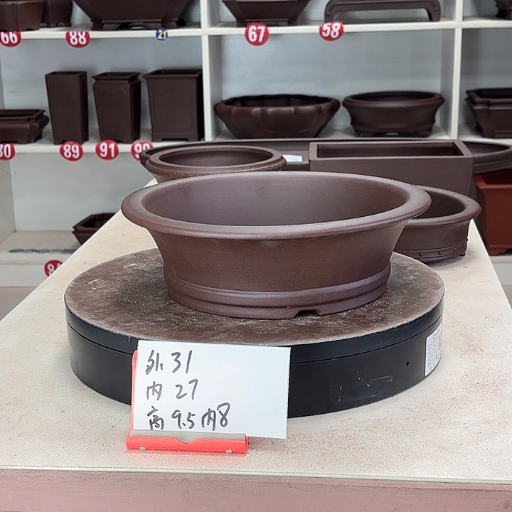 花盆紫砂下带小圆