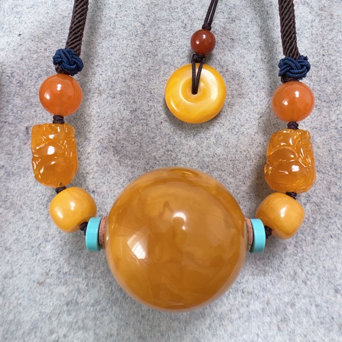 蜜蜡项链未镶嵌蜜蜡锁骨