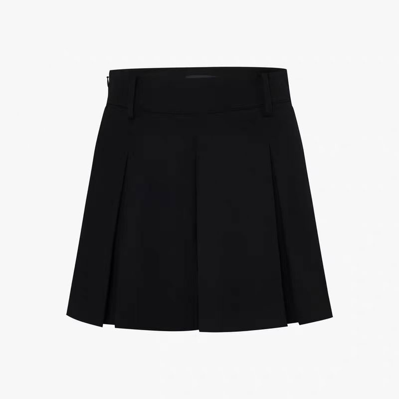 【二哥专属浮利】学院风立体工字褶中低腰半身裙W04