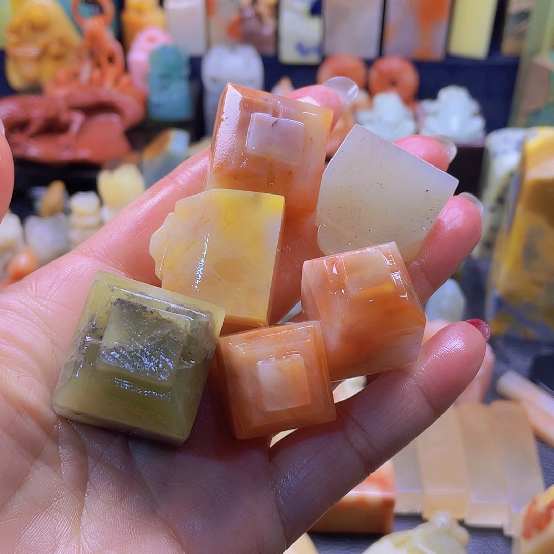 昌化石印石如意把