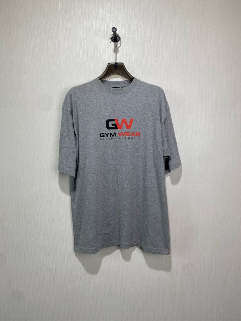 全新未使用 Balenciaga/巴黎世家 男/XS/GW字母logo短袖/SN4038