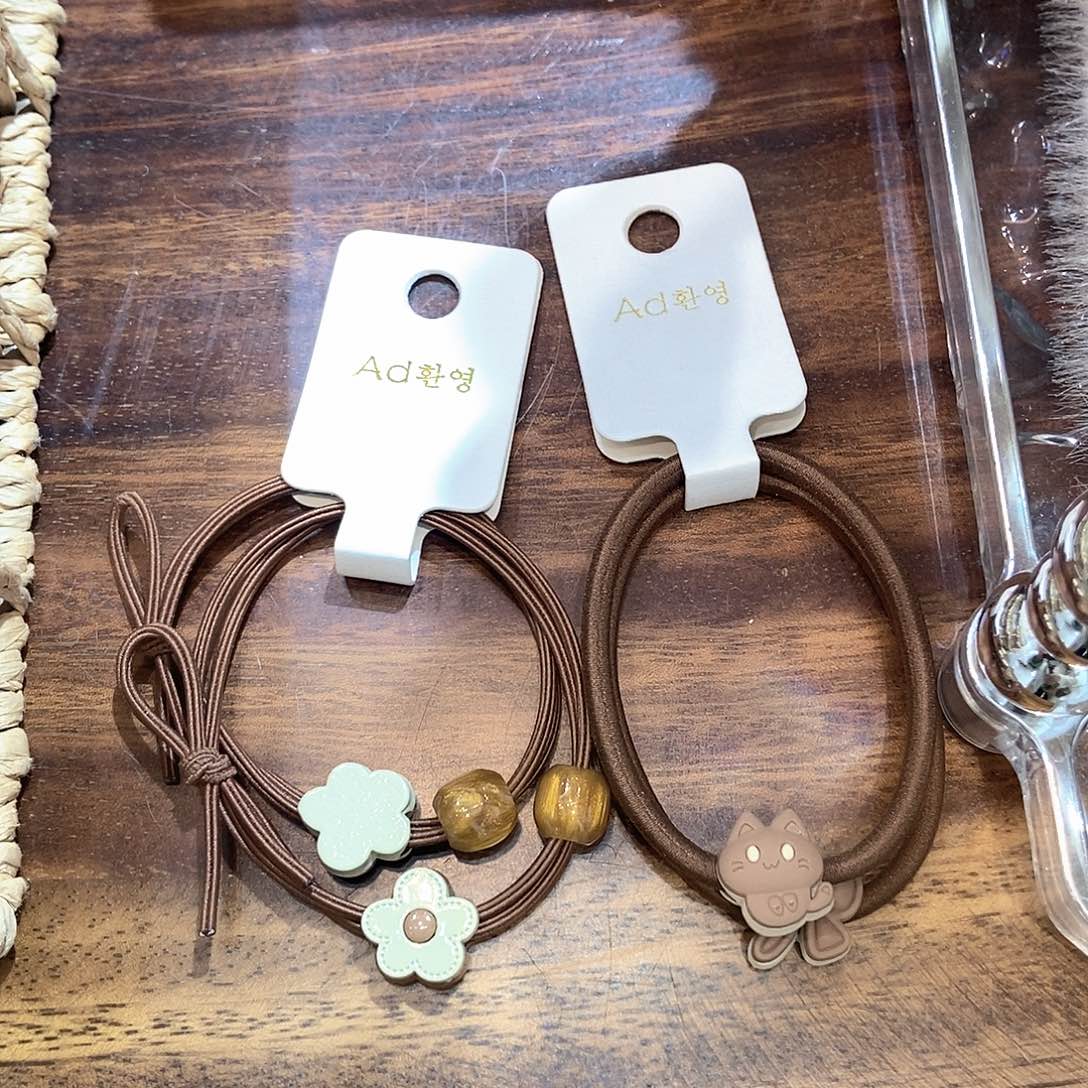 布艺铁合金头绳2个