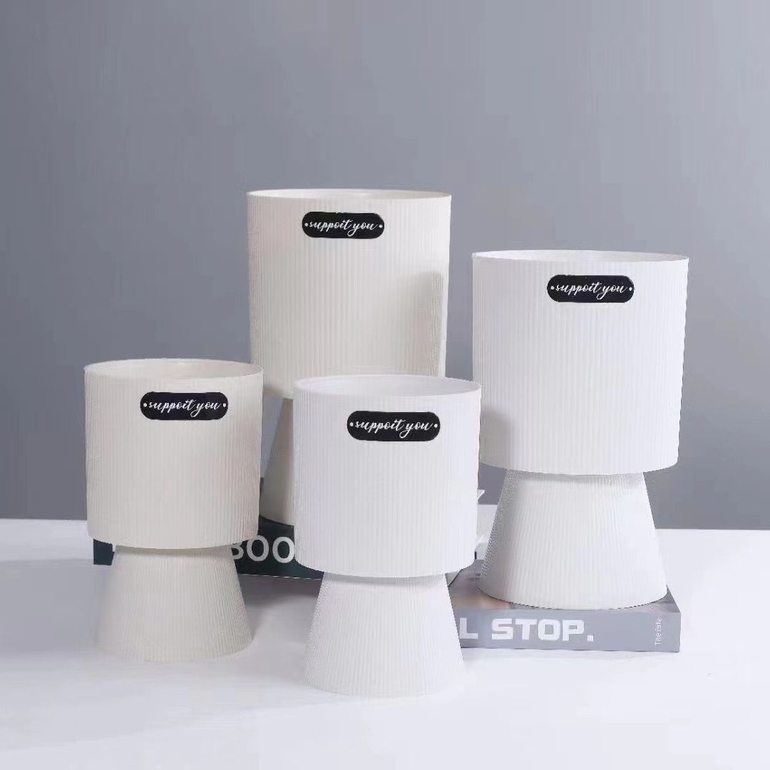 简约北欧塑料花盆高脚设计室内蝴蝶兰专用懒人盆