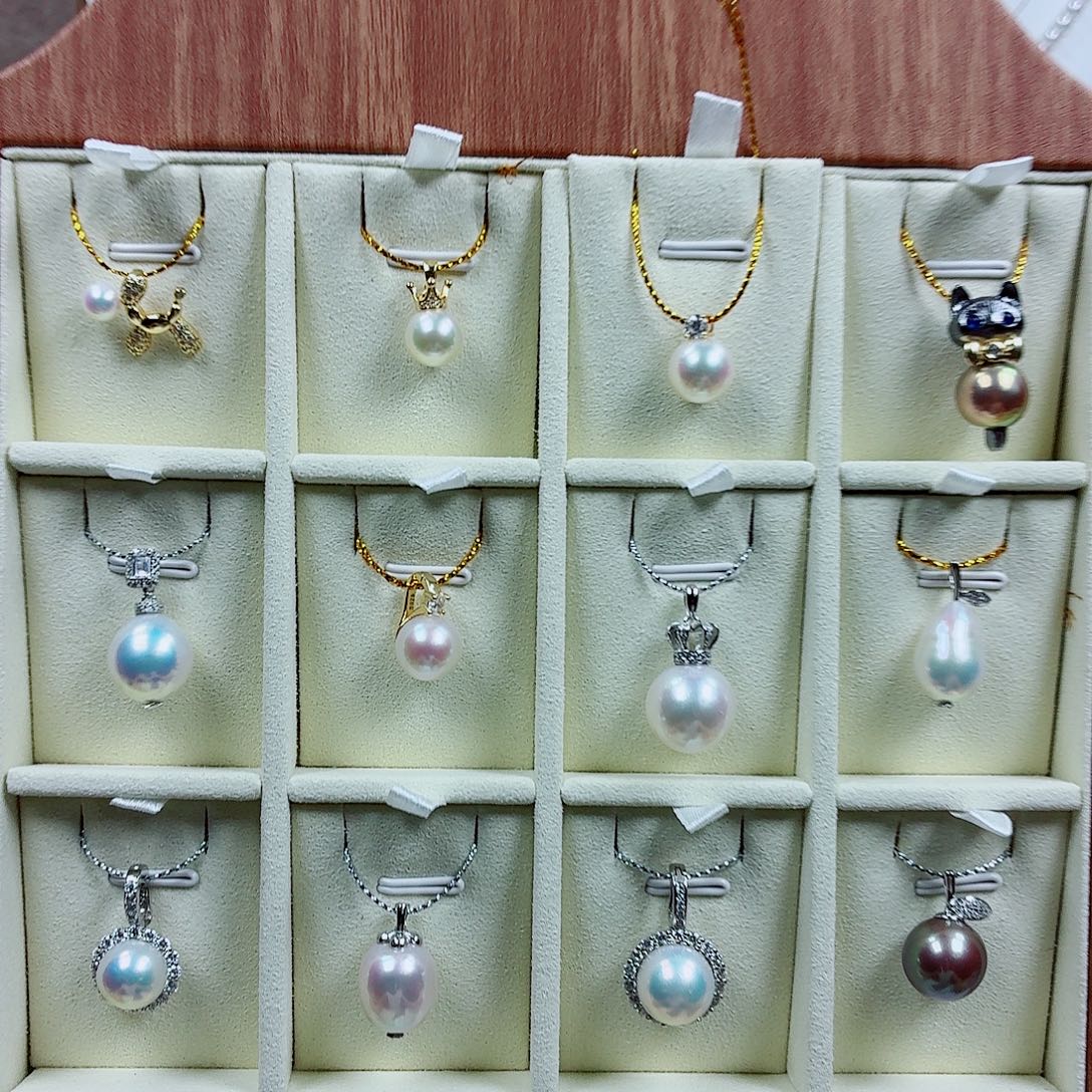 吊坠(赠链)银S925镶嵌淡水珍珠吊坠展示 具体咨询