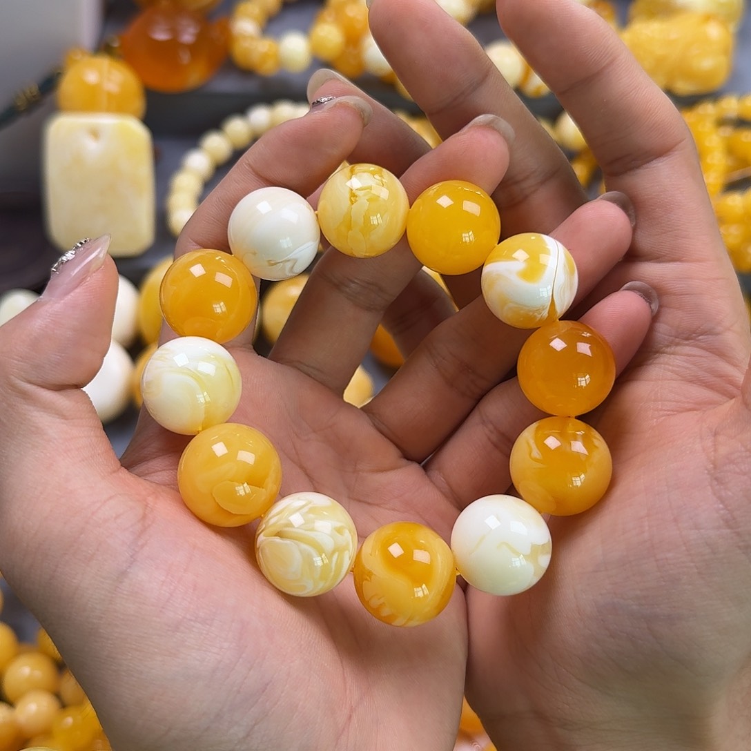 琥珀珠宝奇石未镶嵌20mm