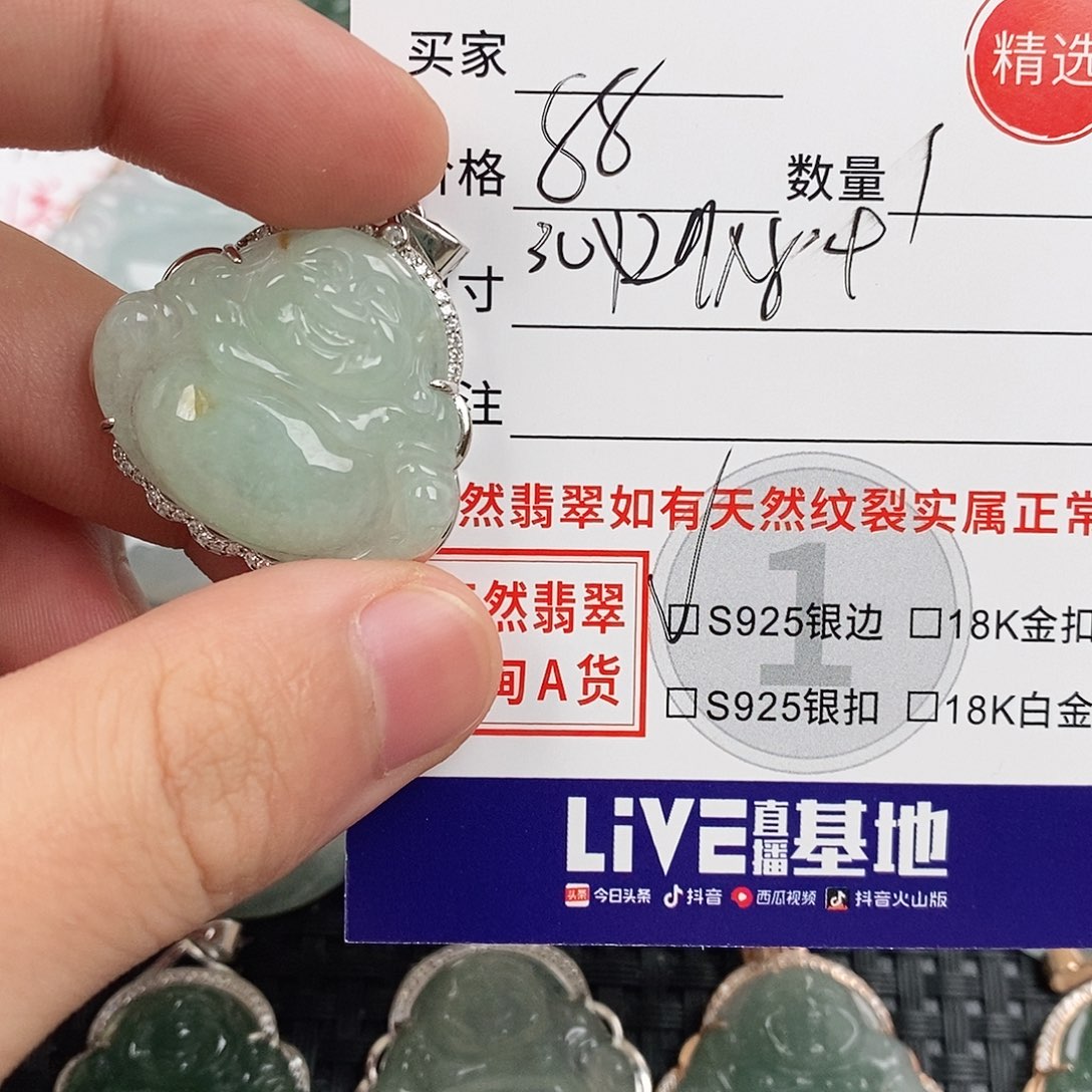翡翠银S925镶嵌颈饰