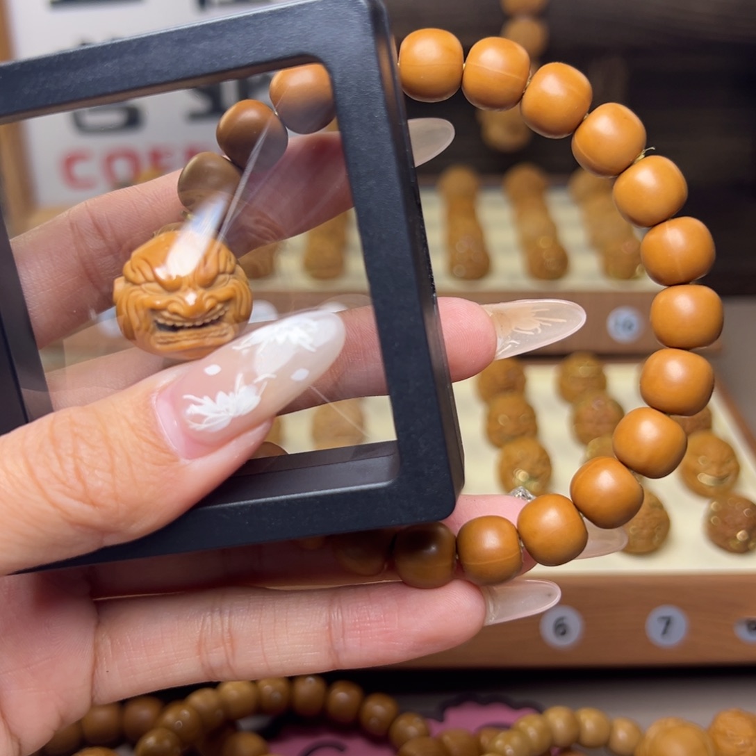 文玩核桃把件孫**_镶嵌款大牙精修➕手串有正常封口线