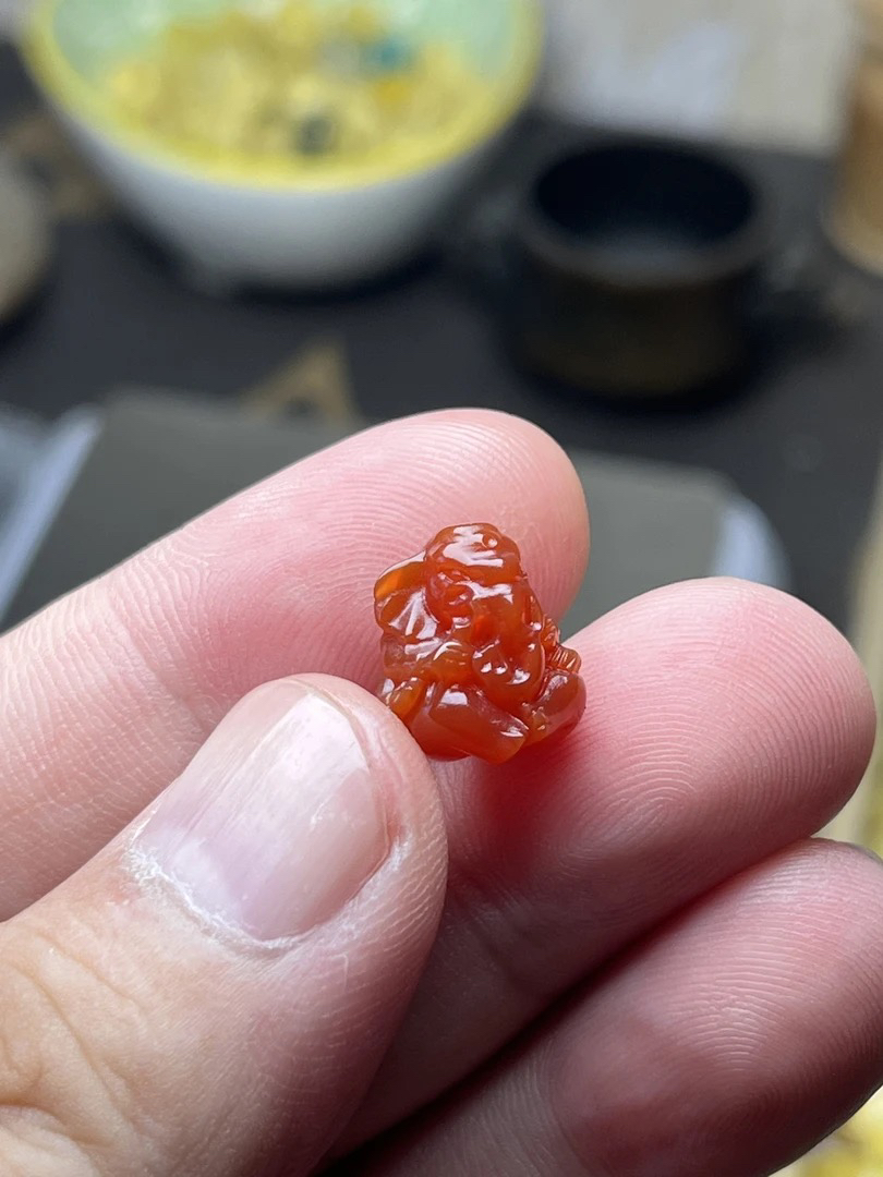 保山柿子红立体象神高13×12mm