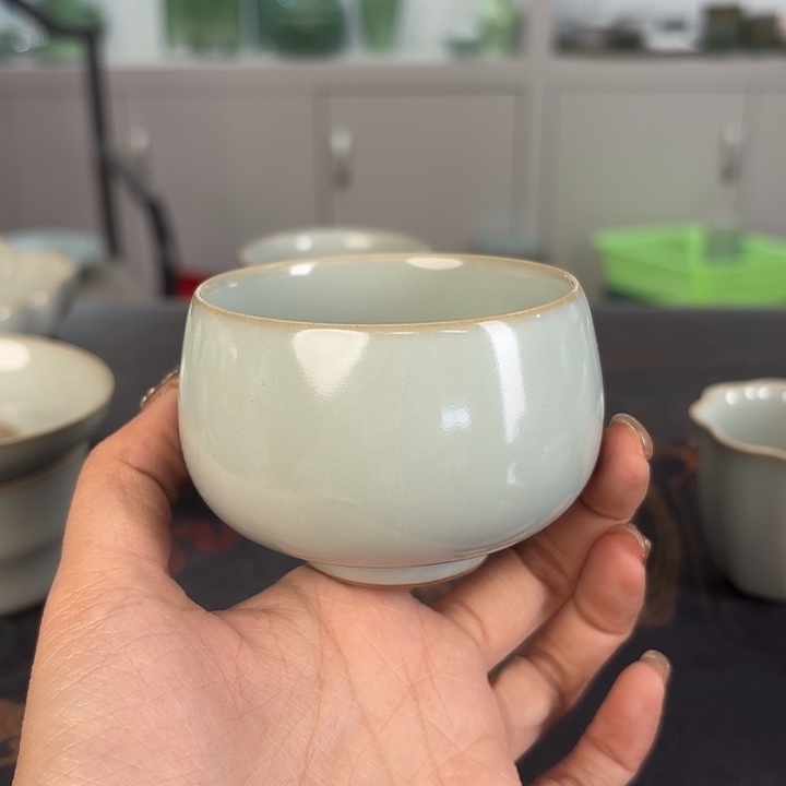 龙泉云间青瓷小米茶器