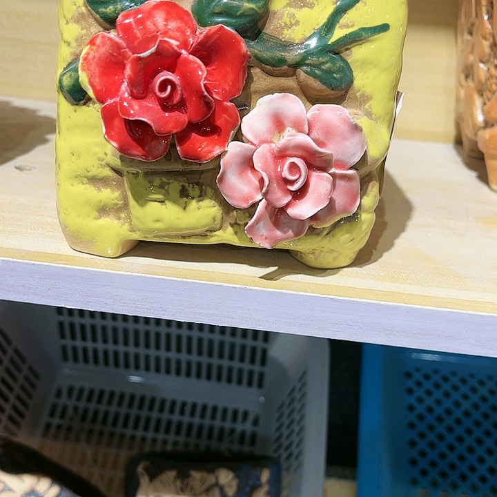 瓷片花盆多肉植物艺术品