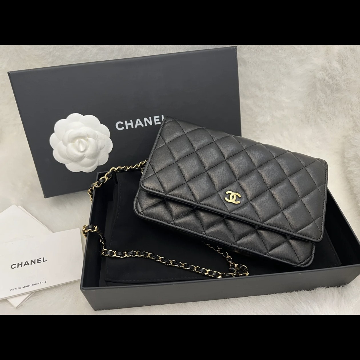 95新 Chanel/香奈儿 Chanel 黑金woc 25080064-04
