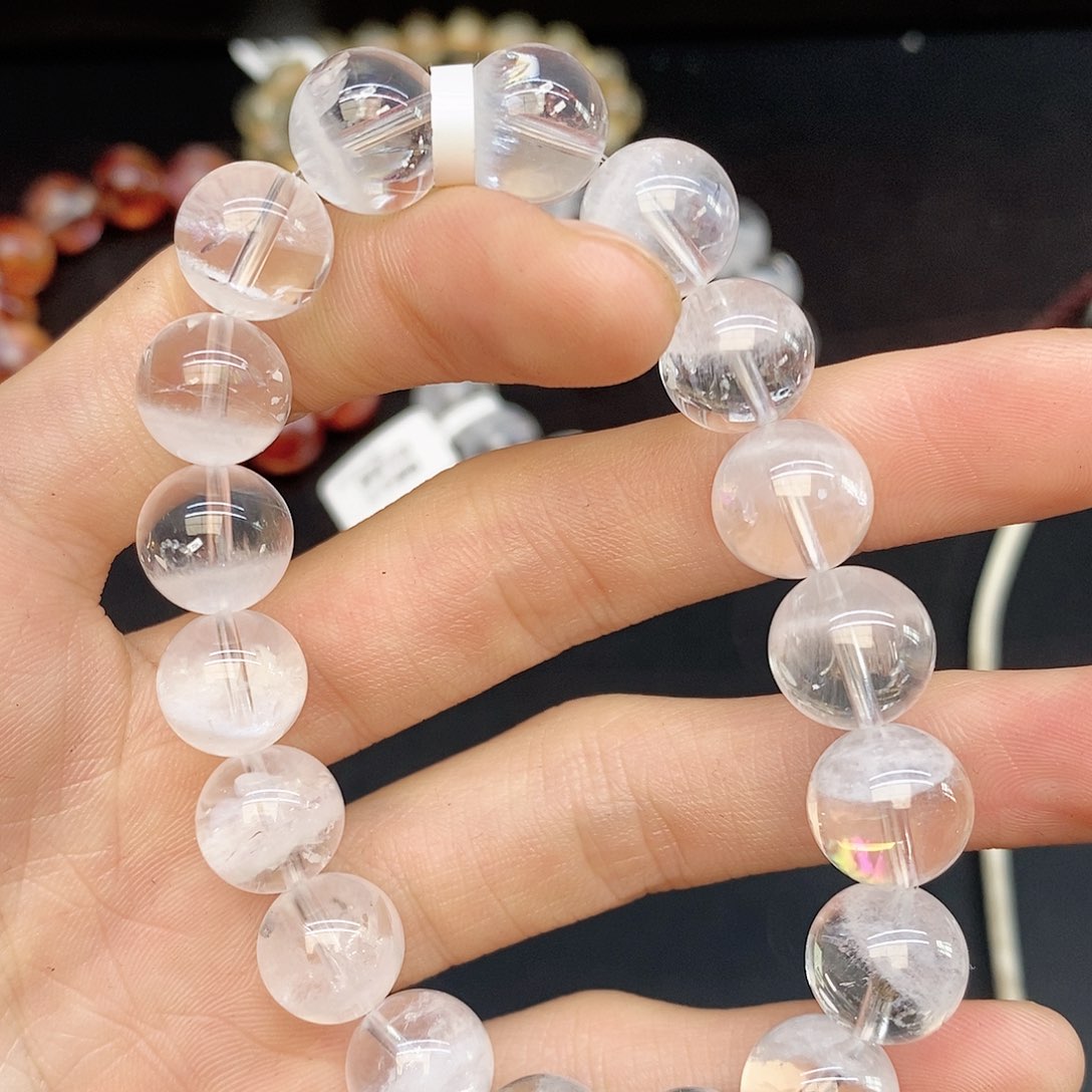 水晶手链未镶嵌30白幽灵11mm