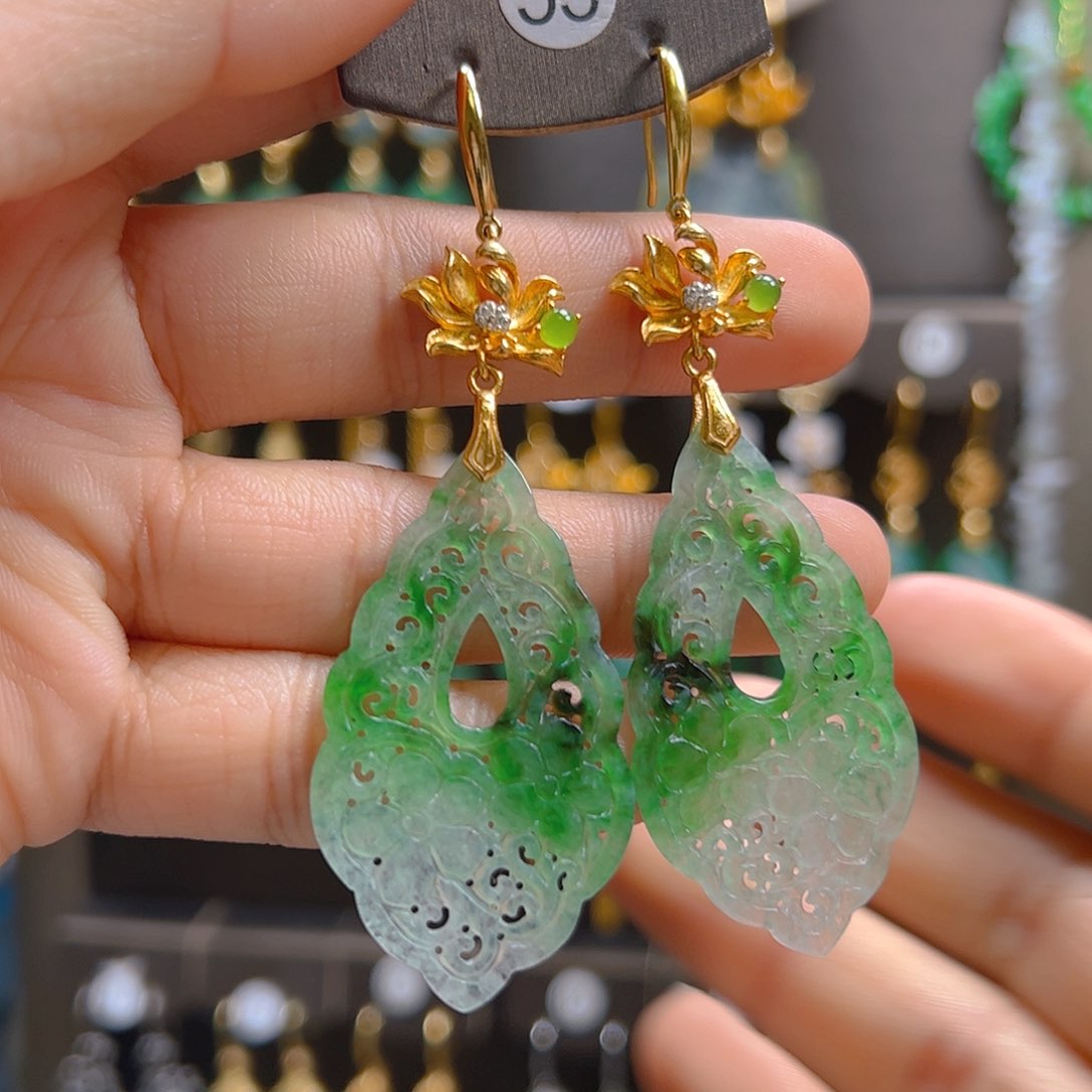 未镶嵌翡翠耳饰祥***3