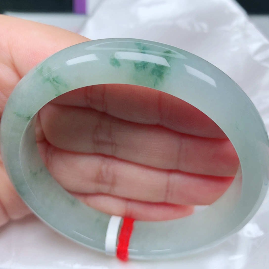 未镶嵌手镯翡翠23冰胶飘花