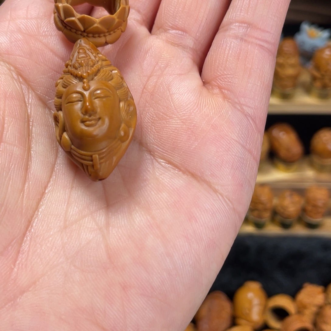 化***蝶手串/手链橄榄核观音头➕双头莲跑环