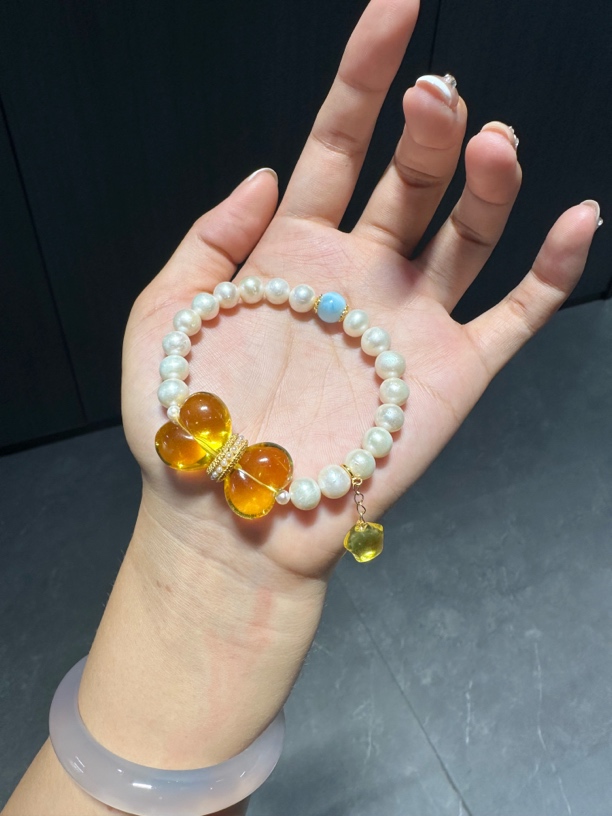 （款式参考）蜜蜡小熊设计款手工编绳定制系列（主石可挑款）——290