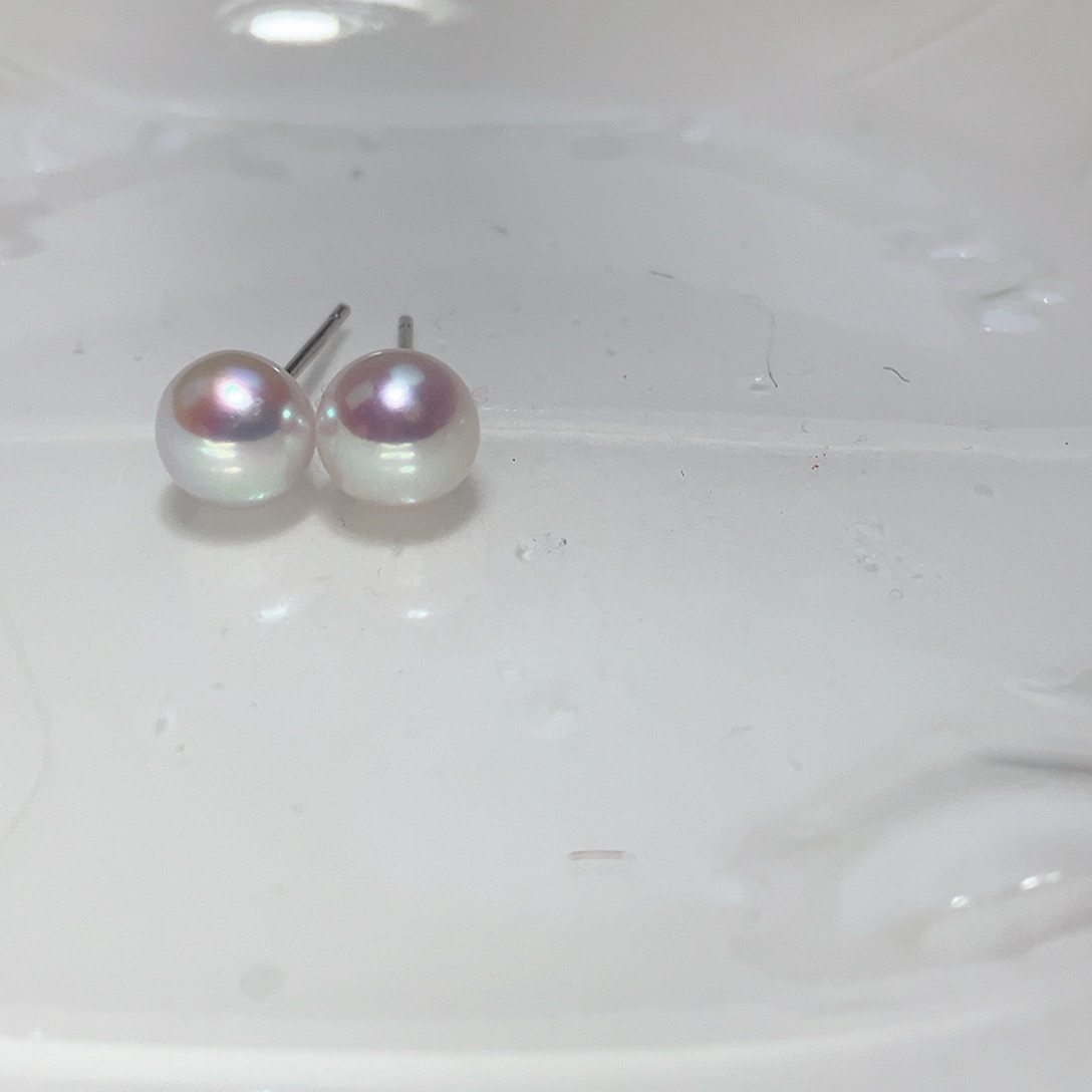 淡水珍珠耳饰银S925镶嵌4