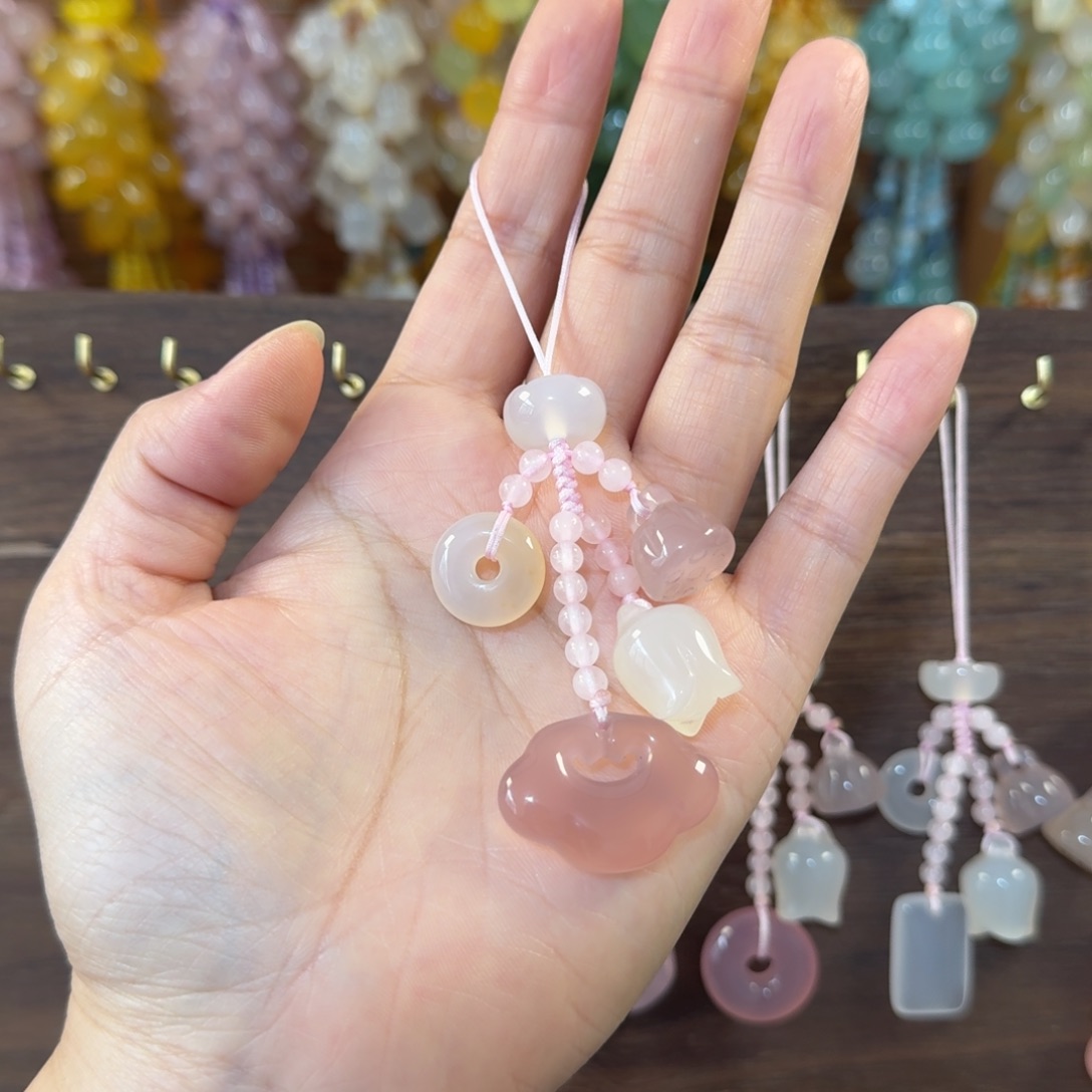 卿***️玛瑙/玉髓未镶嵌手机挂件