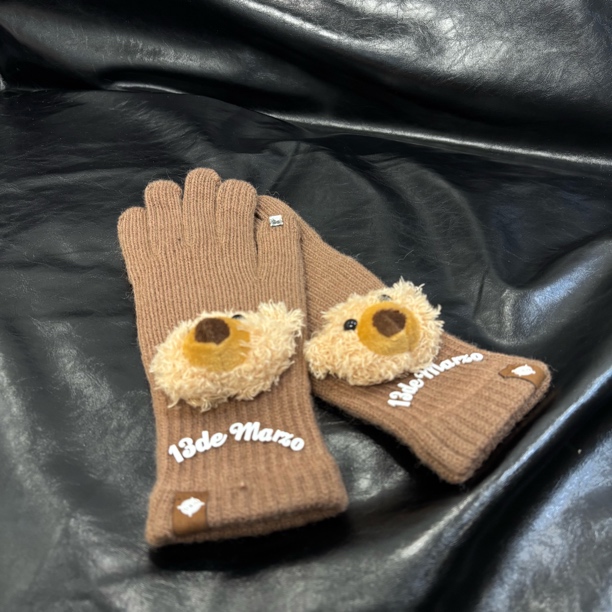 熊头棕色手套ST068