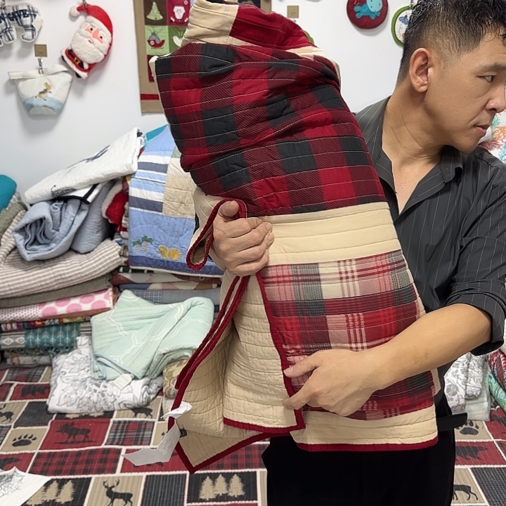 面***包棉花全棉床盖三件套真拼