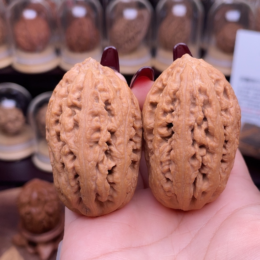 残***O吊坠文玩核桃金梭子