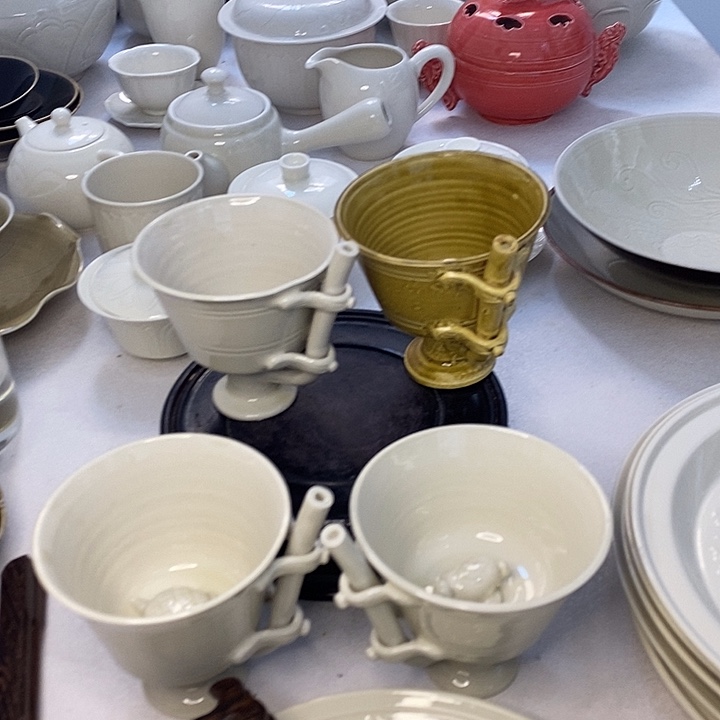 琉璃手工艺品定瓷手工吸杯高温