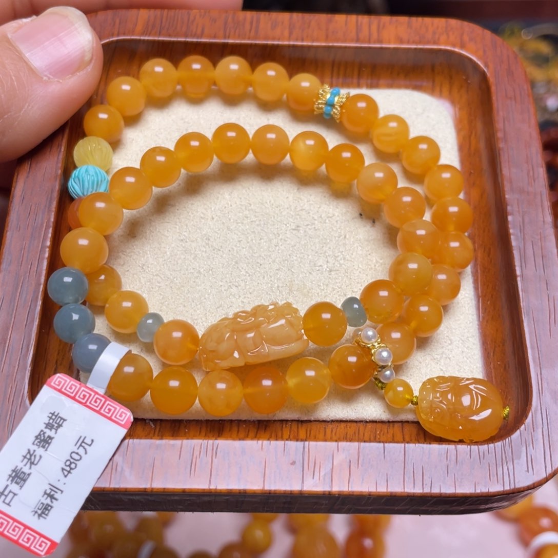 蜜蜡手链未镶嵌手串