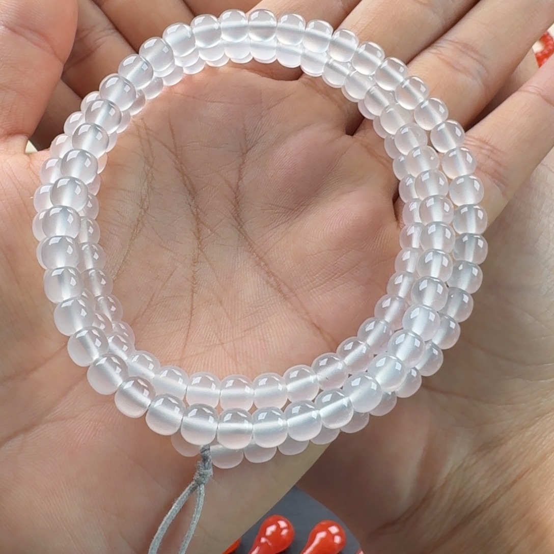 玛瑙/玉髓未镶嵌荔枝冻多圈6+