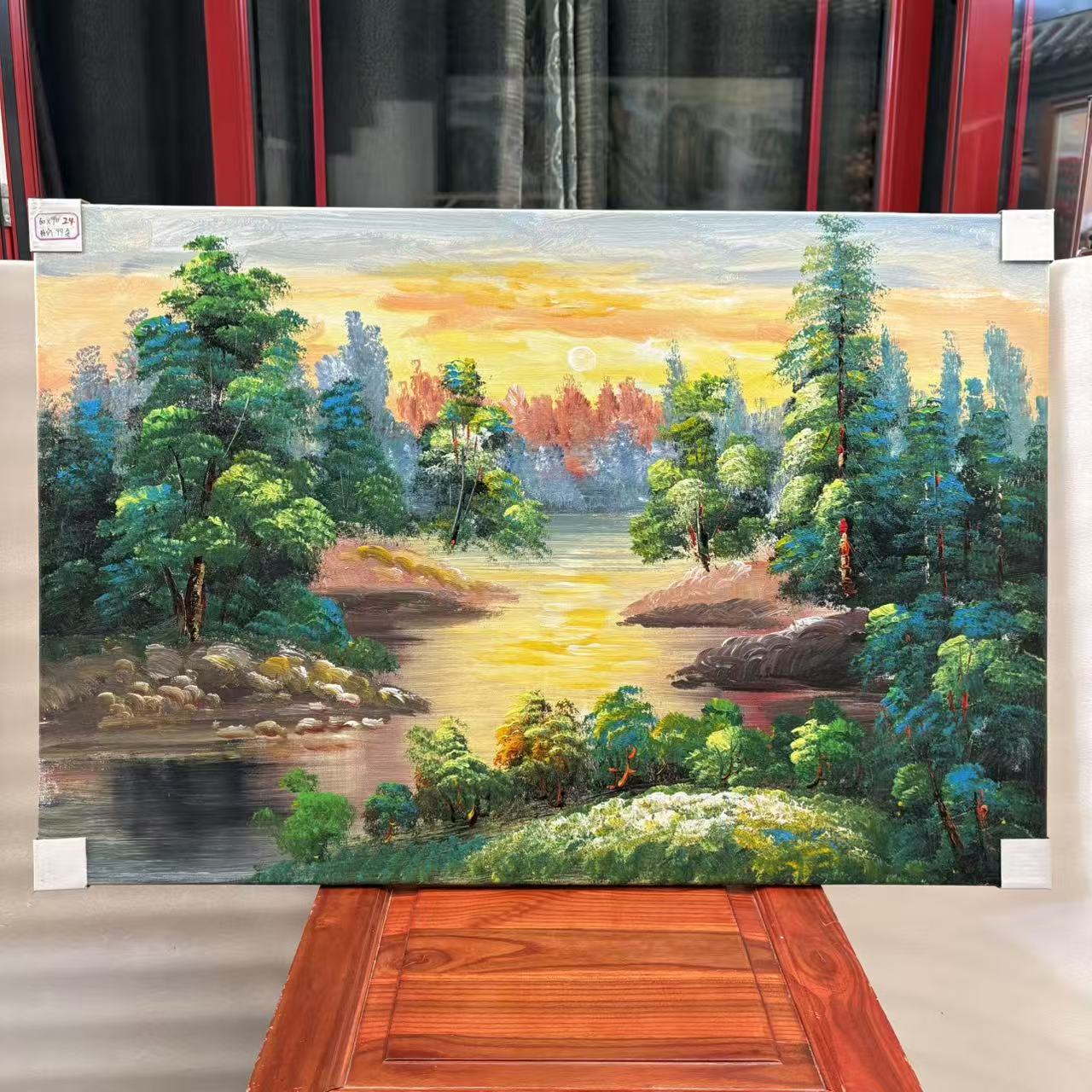 【安】5号精品纯手绘油画60*90风景花卉电表箱客卧室白墙现代装饰画